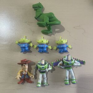 Toy Story Lot Figures Woody Buzz Lightyear Rex Dinosaur Space Aliens Cake Topper